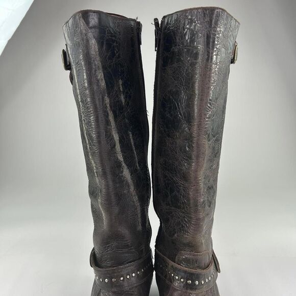 Sonora Double H DH 5221 Women's US 10 M Distressed Brown Leather Cowboy Boots - Picture 3 of 14